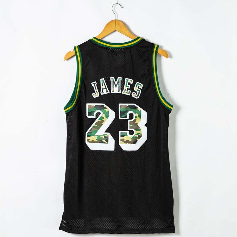 Los Angeles Lakers Black #23 JAMES Classics Basketball Jersey 02 (Stitched)