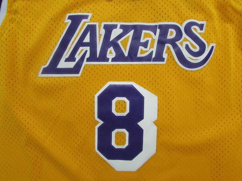 Los Angeles Lakers Yellow #8 BRYANT Classics Basketball Jersey (Stitched)