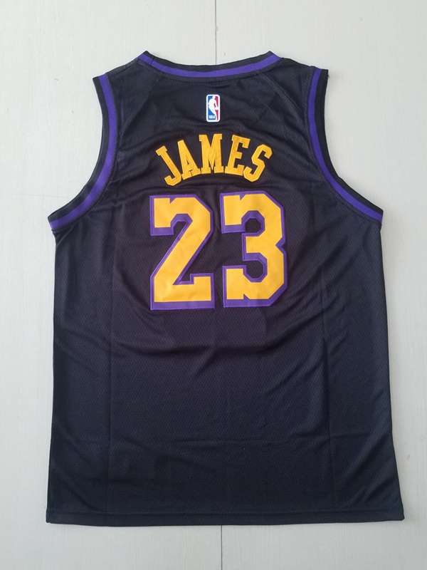 Los Angeles Lakers Black #23 JAMES Basketball Jersey (Stitched)