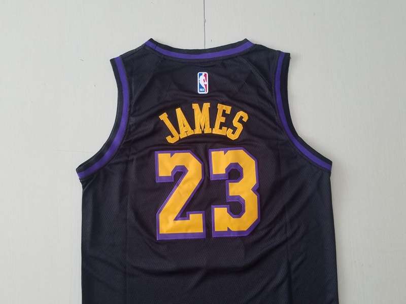 Los Angeles Lakers Black #23 JAMES Basketball Jersey (Stitched)