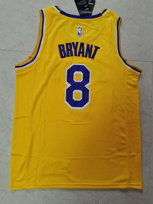 Los Angeles Lakers Yellow #8 BRYANT Basketball Jersey (Stitched)