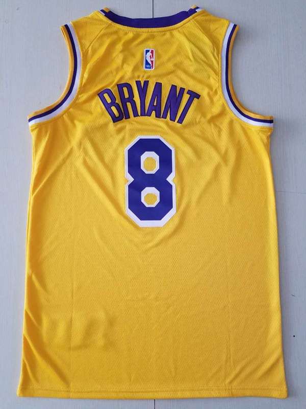 Los Angeles Lakers Yellow #8 BRYANT Basketball Jersey 03 (Stitched)