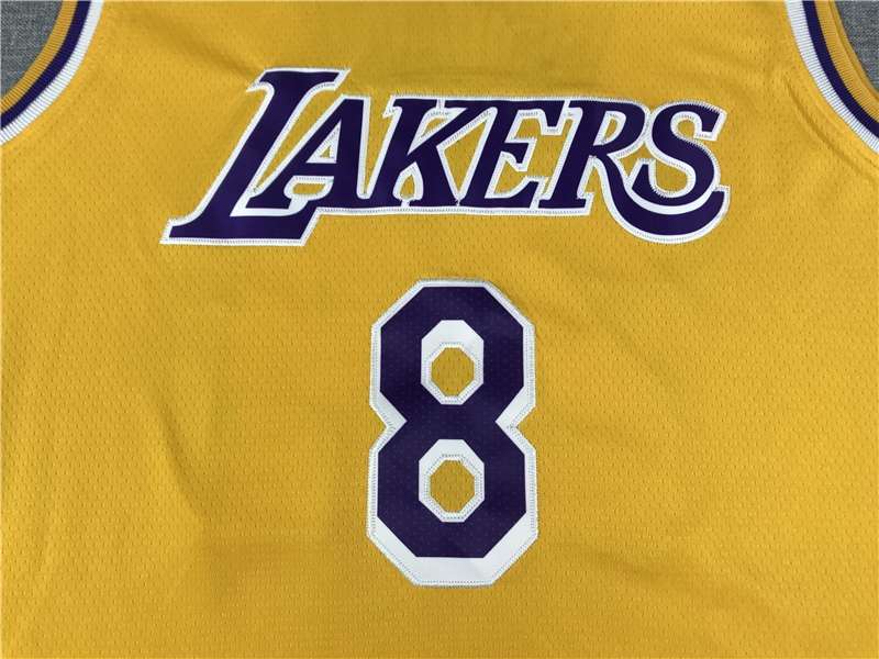 Los Angeles Lakers Yellow #8 And #24 BRYANT Basketball Jersey (Stitched)