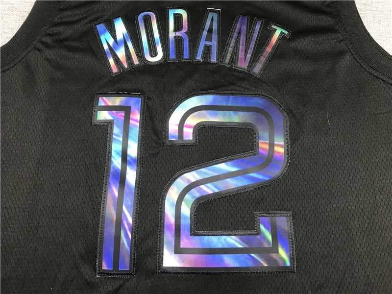 Memphis Grizzlies 20/21 Black #12 MORANT Basketball Jersey 02 (Stitched)