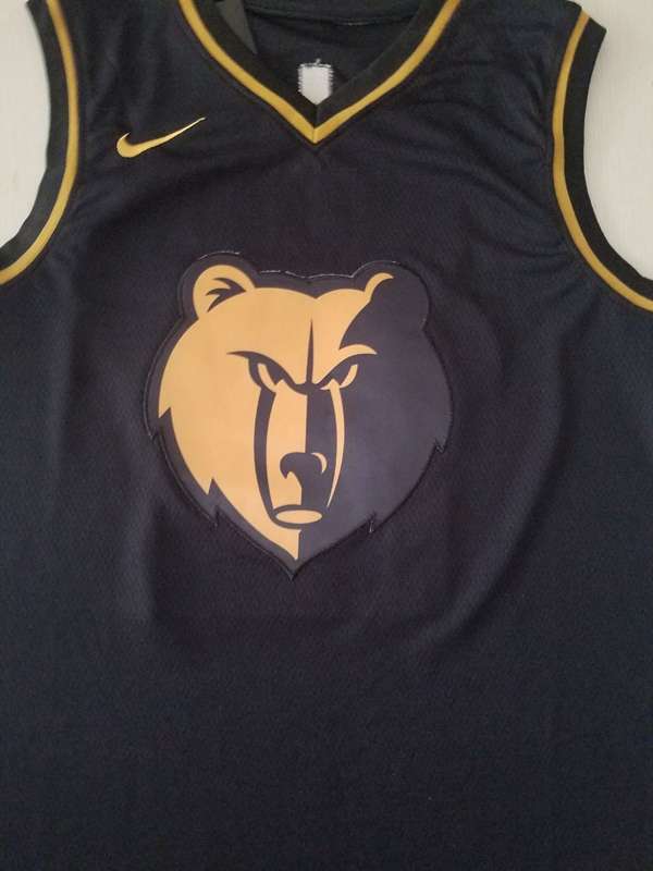 Memphis Grizzlies 2020 Black Gold #12 MORANT Basketball Jersey (Stitched)