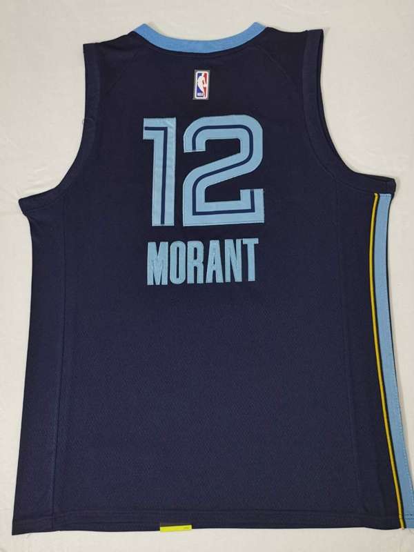 Memphis Grizzlies 2020 Dark Blue #12 MORANT Basketball Jersey (Stitched)