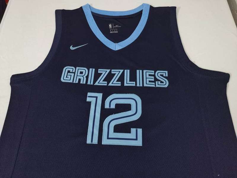 Memphis Grizzlies 2020 Dark Blue #12 MORANT Basketball Jersey (Stitched)