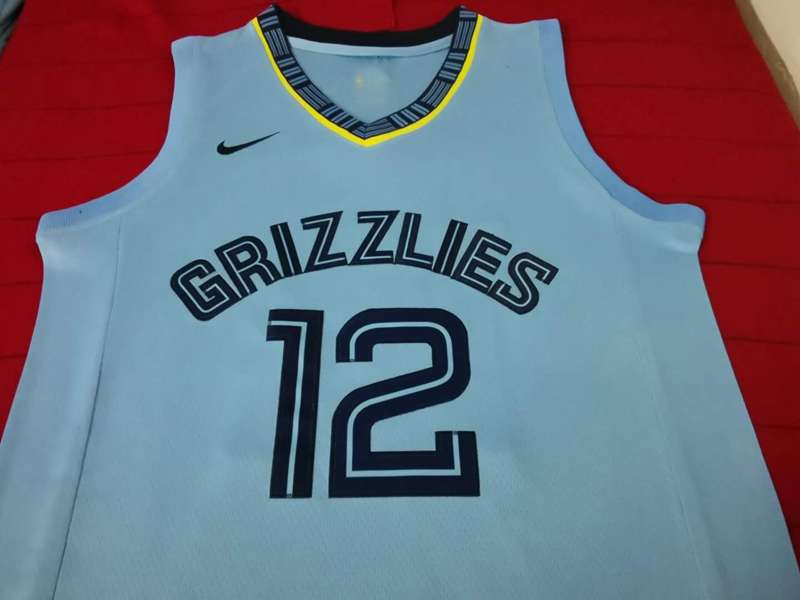 Memphis Grizzlies 2020 Light Blue #12 MORANT Basketball Jersey (Stitched)