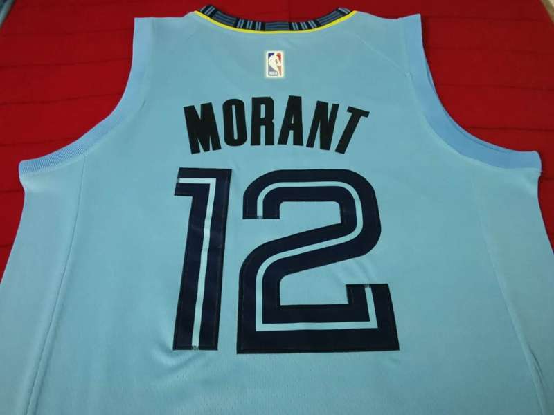 Memphis Grizzlies 2020 Light Blue #12 MORANT Basketball Jersey (Stitched)