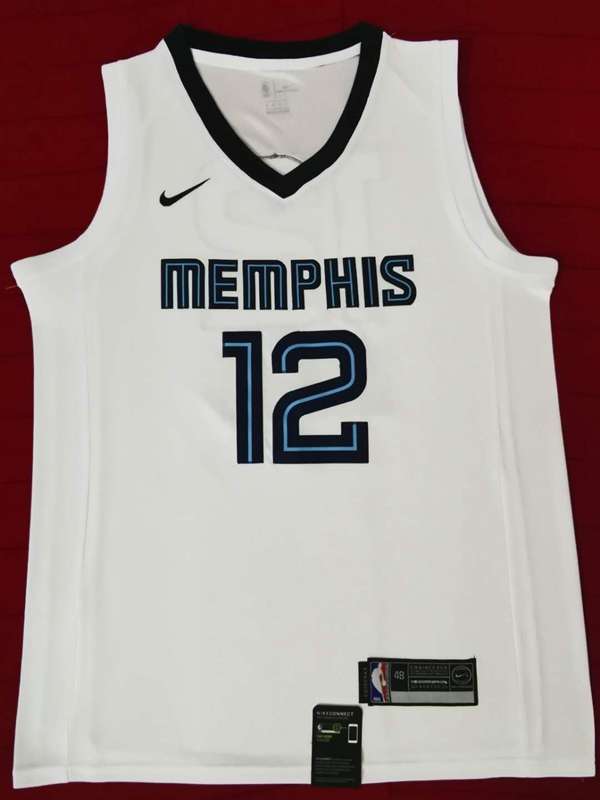 Memphis Grizzlies 2020 White #12 MORANT Basketball Jersey (Stitched)