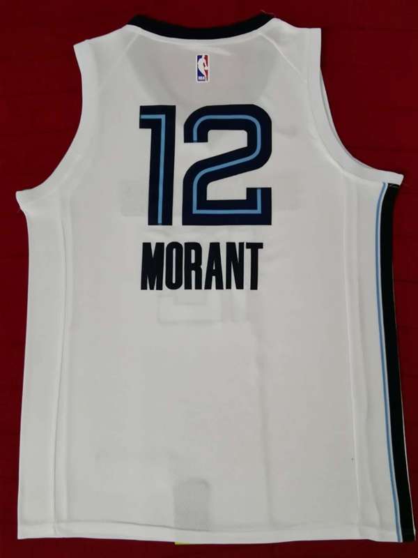 Memphis Grizzlies 2020 White #12 MORANT Basketball Jersey (Stitched)