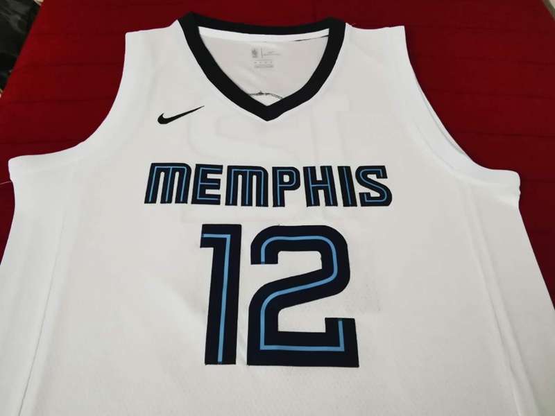 Memphis Grizzlies 2020 White #12 MORANT Basketball Jersey (Stitched)