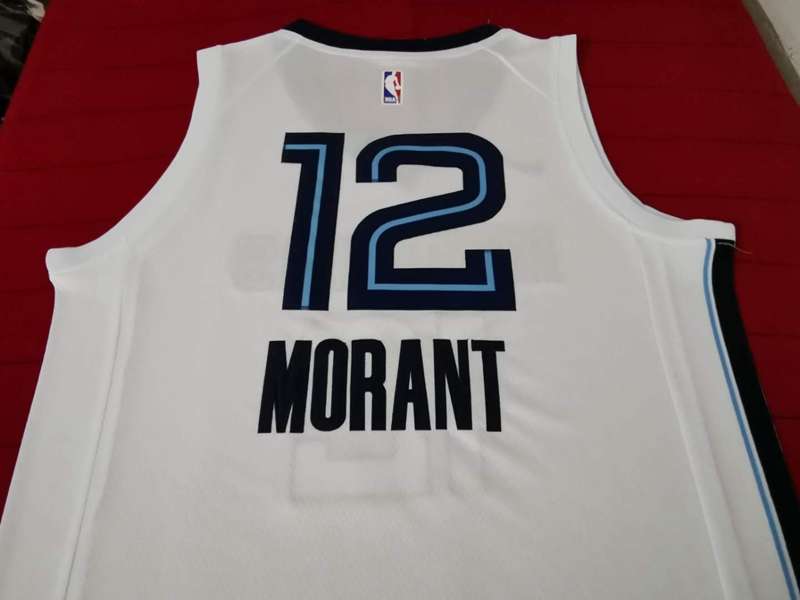 Memphis Grizzlies 2020 White #12 MORANT Basketball Jersey (Stitched)