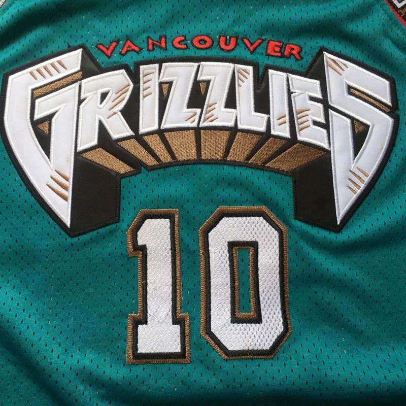 Memphis Grizzlies 1998/99 Green #10 BIBBY Classics Basketball Jersey (Closely Stitched)