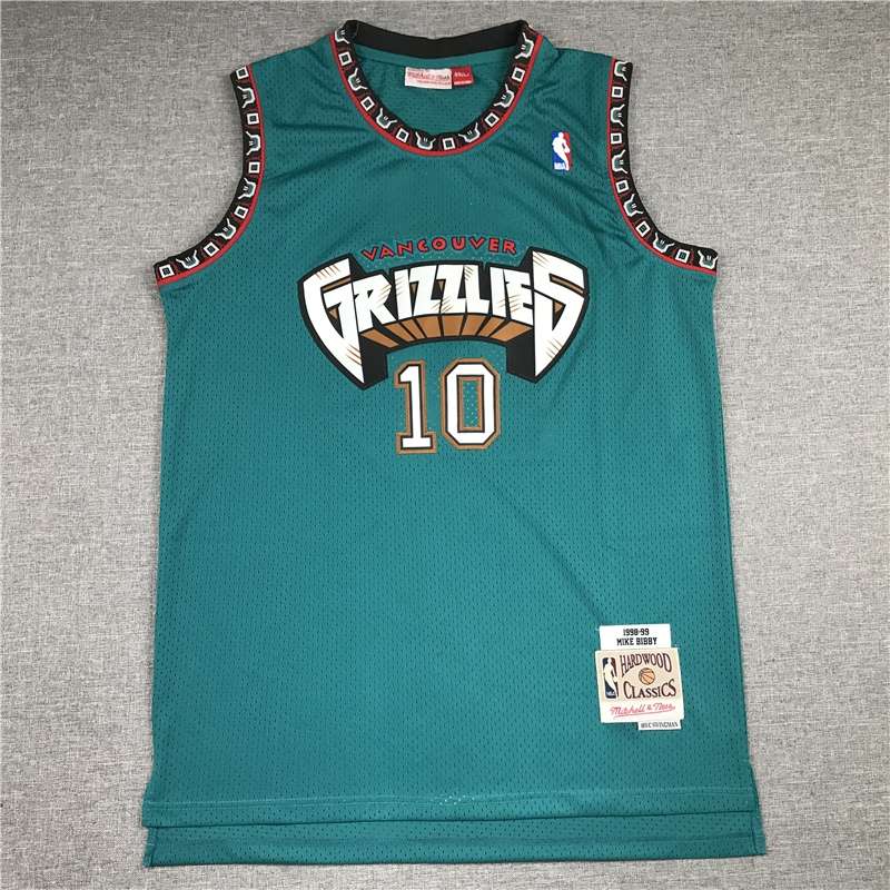 Memphis Grizzlies 1998/99 Green #10 BIBBY Classics Basketball Jersey (Stitched)