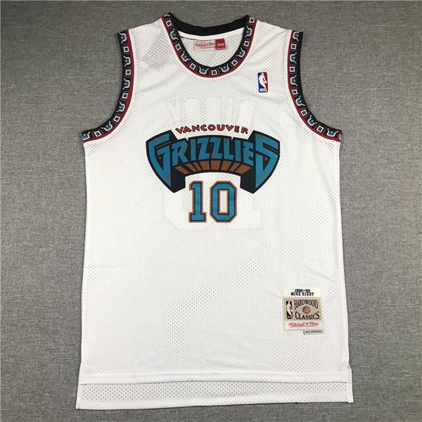 Memphis Grizzlies 1998/99 White #10 BIBBY Classics Basketball Jersey (Stitched)
