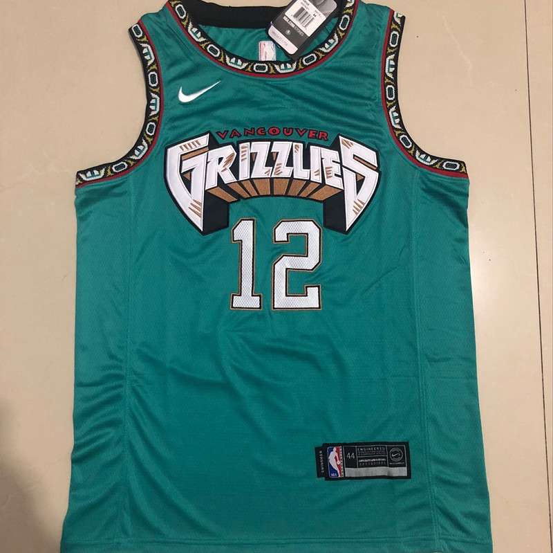 Memphis Grizzlies Green #12 MORANT Basketball Jersey (Closely Stitched)