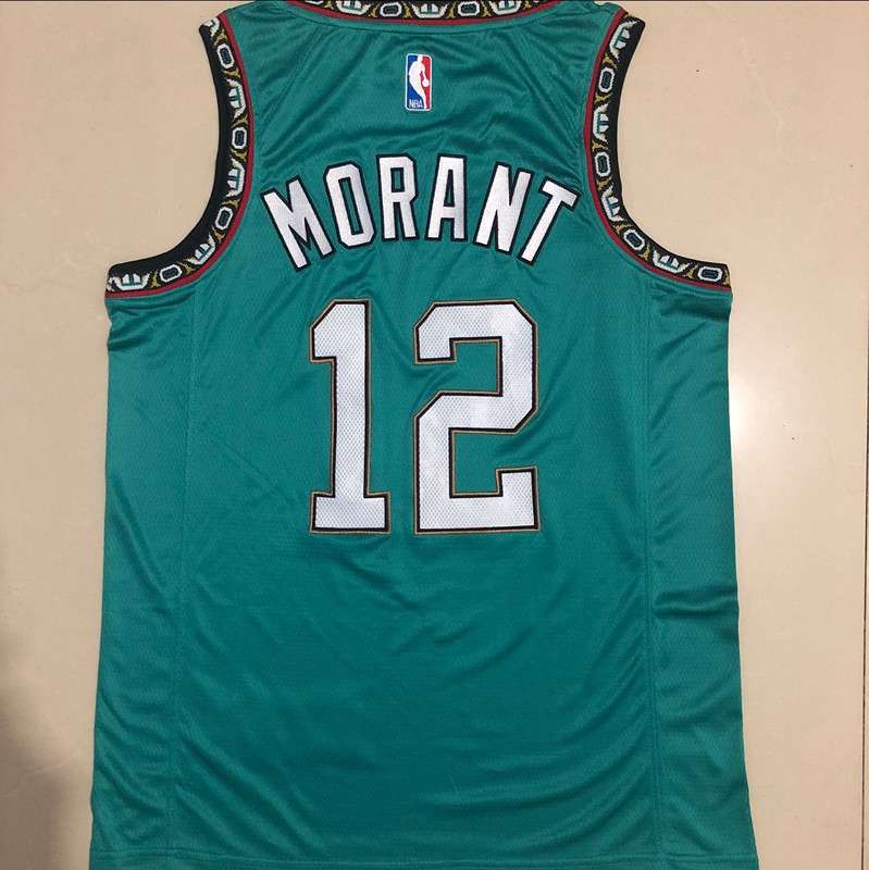 Memphis Grizzlies Green #12 MORANT Basketball Jersey (Closely Stitched)