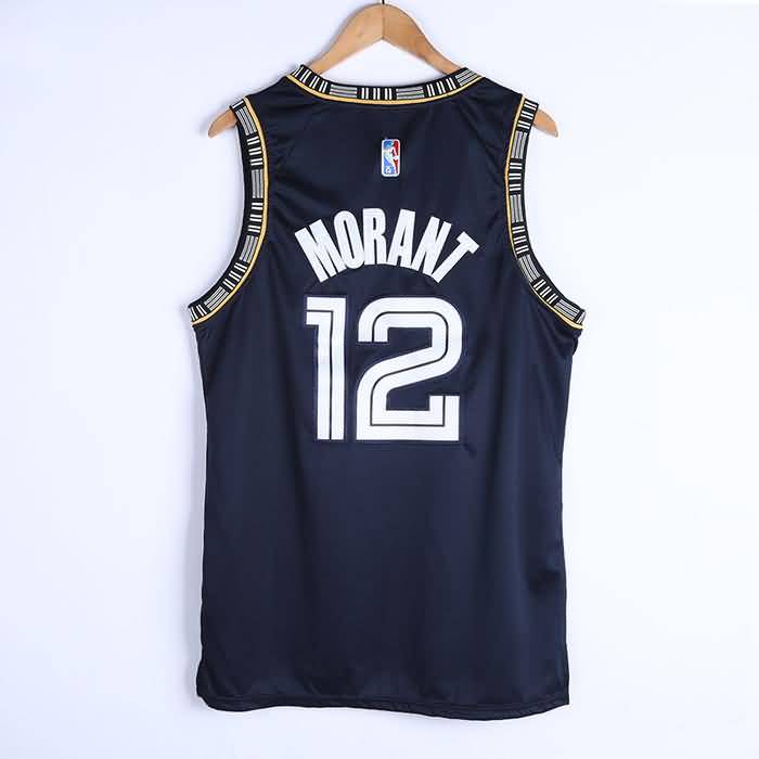 Memphis Grizzlies 21/22 Dark Blue #12 MORANT City Basketball Jersey (Stitched)