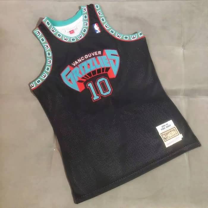 Memphis Grizzlies 1998/99 Black #10 BIBBY Classics Basketball Jersey (Closely Stitched)