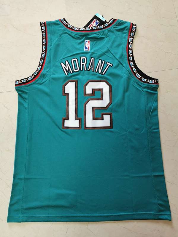 Memphis Grizzlies Green #12 MORANT Basketball Jersey (Stitched)