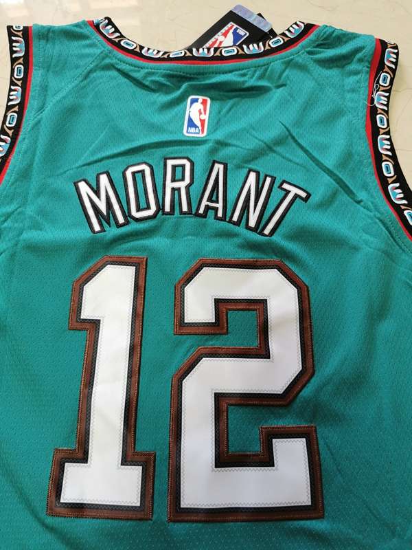 Memphis Grizzlies Green #12 MORANT Basketball Jersey (Stitched)