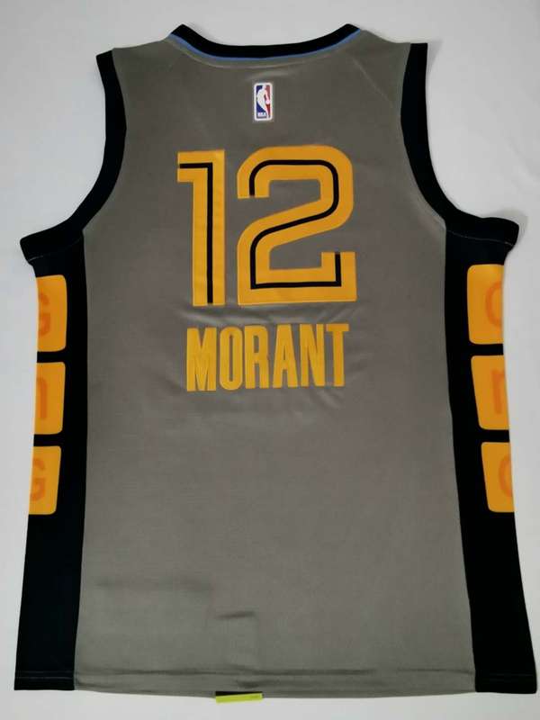 Memphis Grizzlies Grey #12 MORANT Basketball Jersey (Stitched)