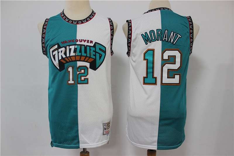 Memphis Grizzlies Green White #12 MORANT Basketball Jersey (Stitched)