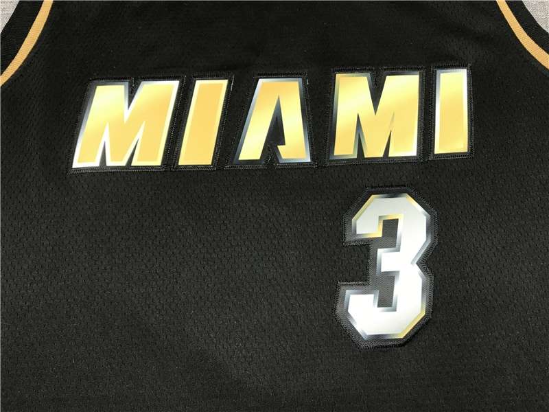 Miami Heat 20/21 Black Gold #3 WADE Basketball Jersey (Stitched)