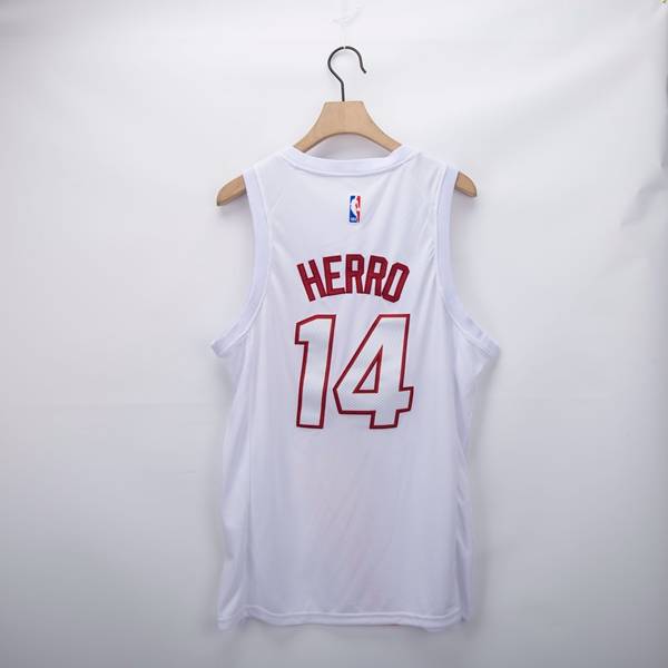 Miami Heat 20/21 White #14 HERRO Basketball Jersey (Stitched)