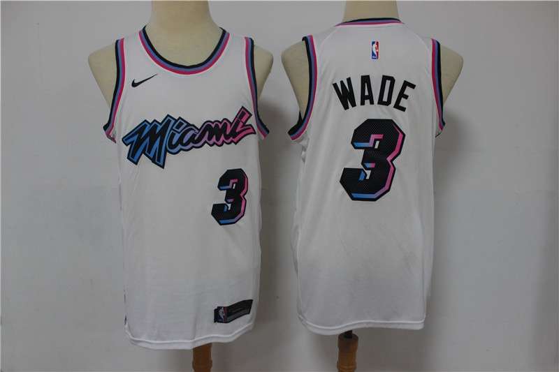 Miami Heat 20/21 White #3 WADE Basketball Jersey (Stitched)