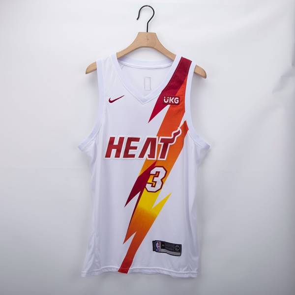 Miami Heat 20/21 White #3 WADE Basketball Jersey 02 (Stitched)