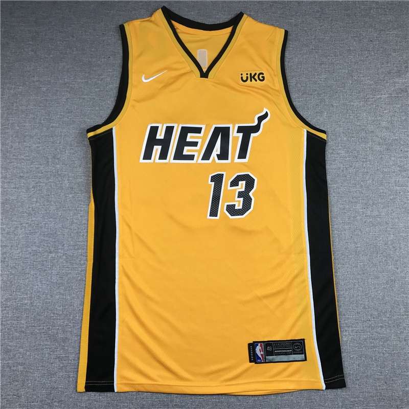 Miami Heat 20/21 Yellow #13 ADEBAYO Basketball Jersey (Stitched)