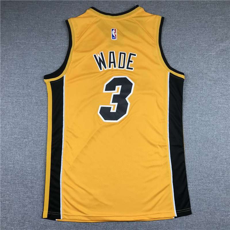 Miami Heat 20/21 Yellow #3 WADE Basketball Jersey (Stitched)