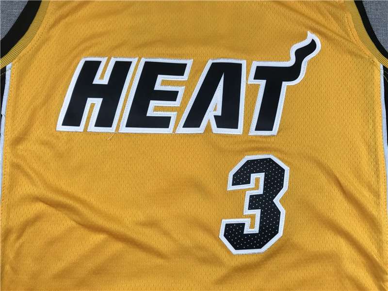 Miami Heat 20/21 Yellow #3 WADE Basketball Jersey (Stitched)