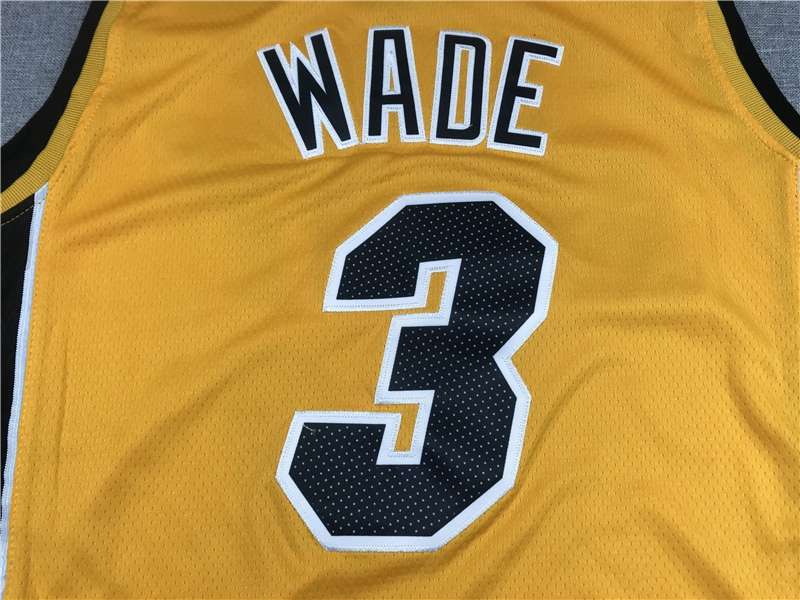 Miami Heat 20/21 Yellow #3 WADE Basketball Jersey (Stitched)