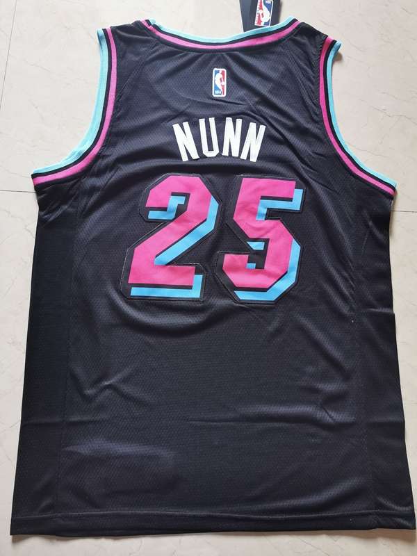 Miami Heat 2020 Black #25 NUNN City Basketball Jersey (Stitched)