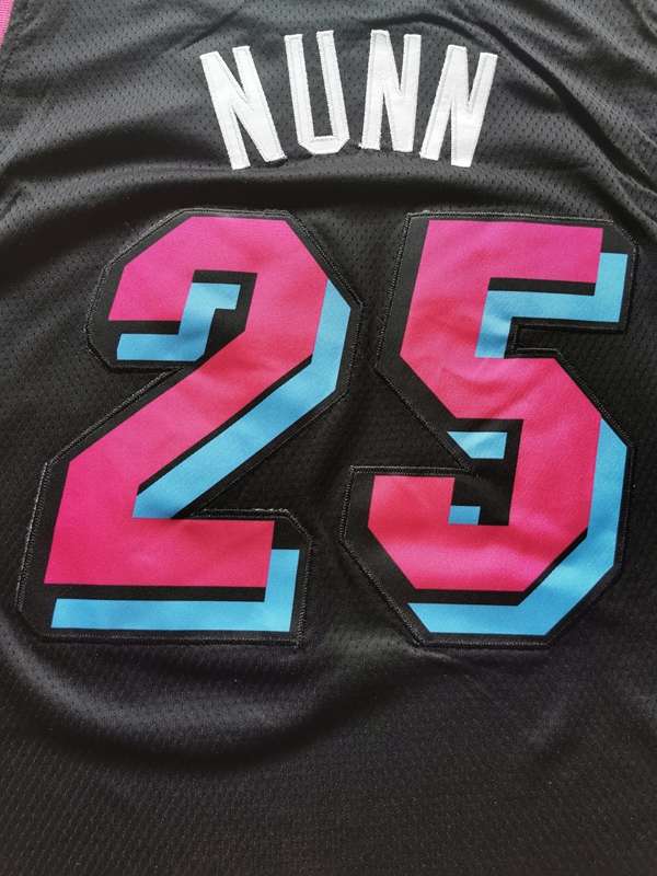 Miami Heat 2020 Black #25 NUNN City Basketball Jersey (Stitched)