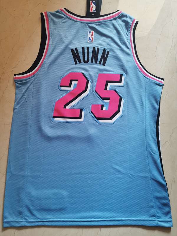 Miami Heat 2020 Blue #25 NUNN City Basketball Jersey (Stitched)