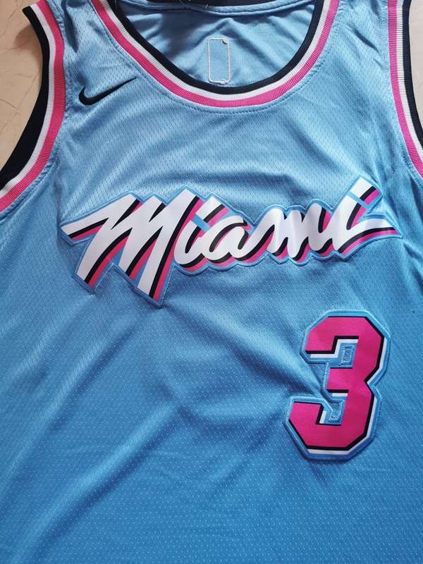 Miami Heat 2020 Blue #3 WADE City Basketball Jersey (Stitched)