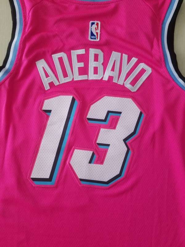 Miami Heat 2020 Pink #13 ADEBAYO City Basketball Jersey (Stitched)