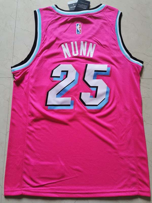 Miami Heat 2020 Pink #25 NUNN City Basketball Jersey (Stitched)