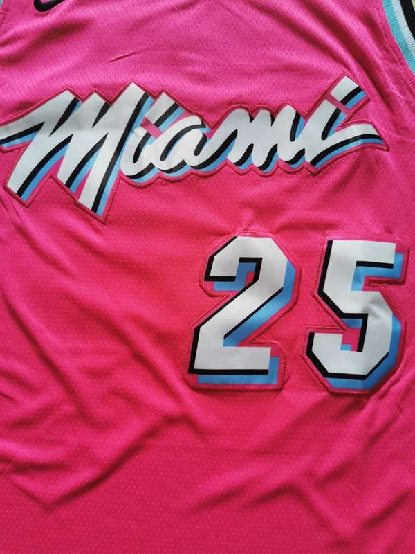 Miami Heat 2020 Pink #25 NUNN City Basketball Jersey (Stitched)