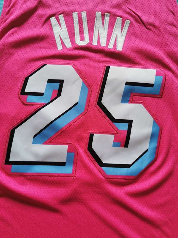 Miami Heat 2020 Pink #25 NUNN City Basketball Jersey (Stitched)
