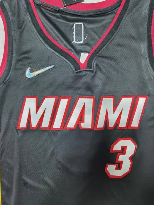 Miami Heat 21/22 Black #3 WADE Basketball Jersey (Stitched)