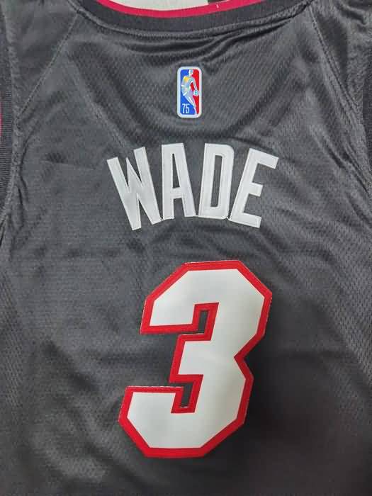 Miami Heat 21/22 Black #3 WADE Basketball Jersey (Stitched)