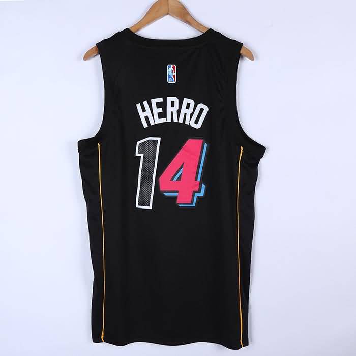 Miami Heat 21/22 Black #14 HERRO City Basketball Jersey (Stitched)