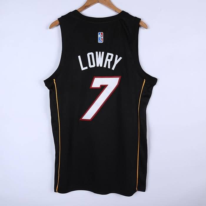 Miami Heat 21/22 Black #7 LOWRY City Basketball Jersey (Stitched)