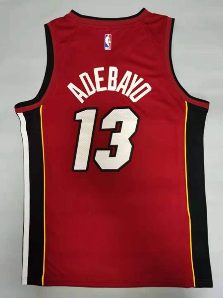 Miami Heat Red #13 ADEBAYO AJ Basketball Jersey (Stitched)