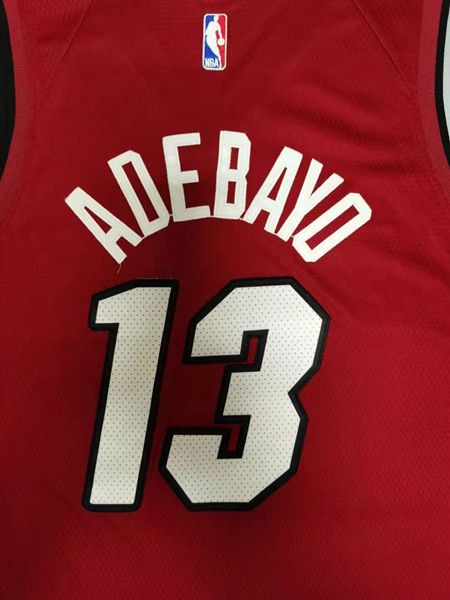 Miami Heat Red #13 ADEBAYO AJ Basketball Jersey (Stitched)